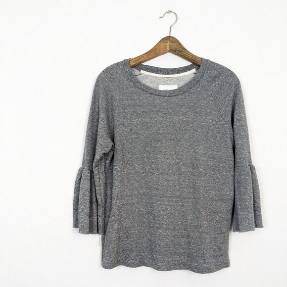 Current Elliot Grey The Ruffle Sleeve Sweatshirt Size XS - Picture 3 of 8